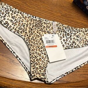 👙 BECCA Leopard Print Swim Bottoms size SMALL NEW w tags!